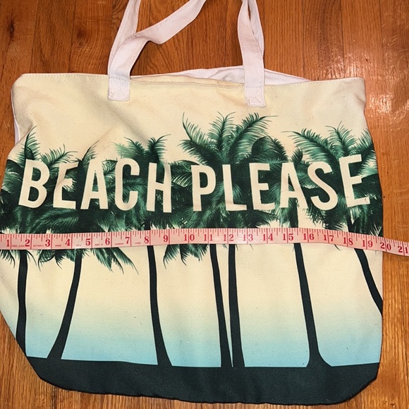 Dirty Ballerina “Beach Please” Palm Print Tote - Picture 2 of 9